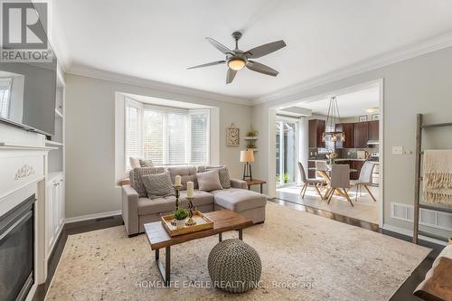 91 Eclipse Place, Oshawa, ON - Indoor Photo Showing Living Room With Fireplace