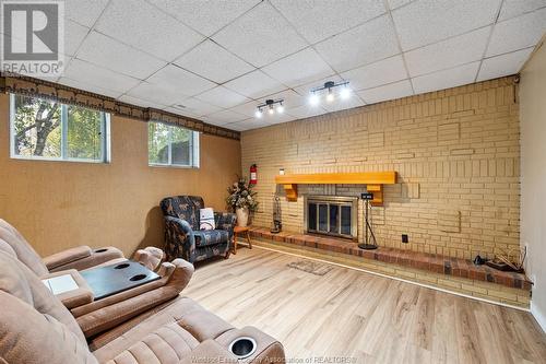 490 Dormar Drive, Windsor, ON - Indoor With Fireplace