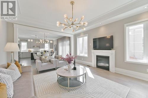 96 Mitchell Place, Newmarket, ON - Indoor Photo Showing Living Room With Fireplace