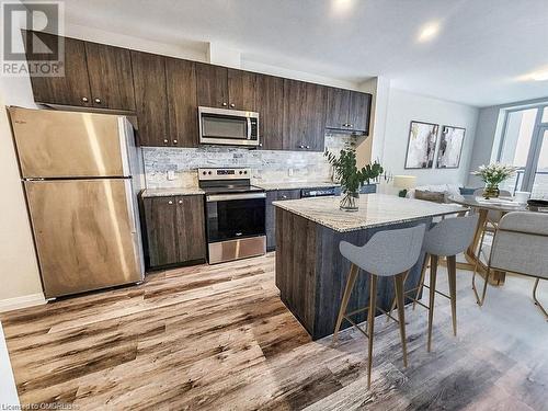 104 Garment Street Unit# 1602, Kitchener, ON - Indoor Photo Showing Kitchen With Upgraded Kitchen