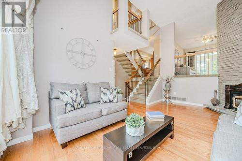 2358 Cavendish Drive, Burlington, ON - Indoor Photo Showing Living Room With Fireplace