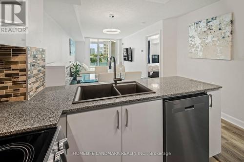 505 - 17 Barberry Place, Toronto, ON - Indoor Photo Showing Kitchen With Double Sink