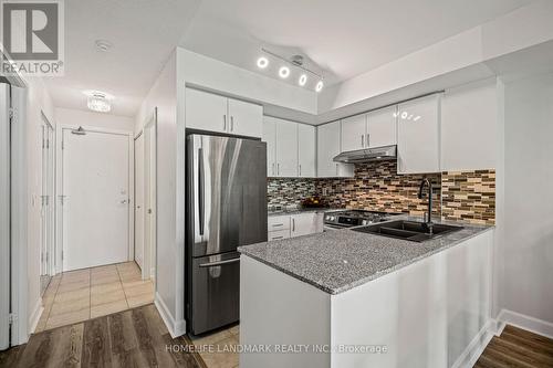 505 - 17 Barberry Place, Toronto, ON - Indoor Photo Showing Kitchen With Double Sink With Upgraded Kitchen