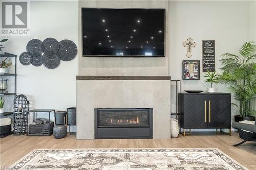 3331 Homestead Drive, Mount Hope, ON - Indoor Photo Showing Living Room With Fireplace