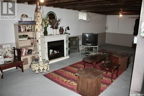 405 Macdonald Avenue, Craik, SK - Indoor Photo Showing Living Room With Fireplace