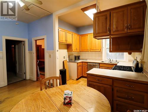 200 1St Street W, Ponteix, SK - Indoor Photo Showing Kitchen With Double Sink