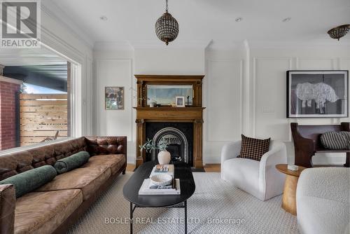 349 Perth Avenue, Toronto, ON - Indoor Photo Showing Living Room With Fireplace