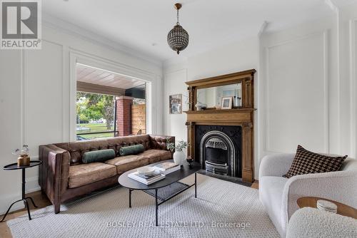 349 Perth Avenue, Toronto, ON - Indoor Photo Showing Living Room With Fireplace