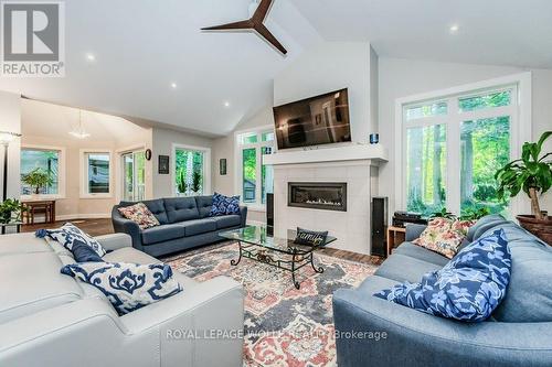 219 Corrie Crescent, Waterloo, ON - Indoor Photo Showing Living Room With Fireplace