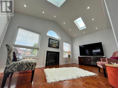 5033 Dubonet Drive, Mississauga, ON - Indoor Photo Showing Living Room With Fireplace