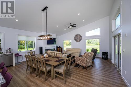 11900 Six Mile Lake Road, Prince George, BC - Indoor Photo Showing Dining Room With Fireplace