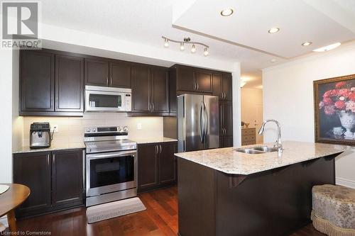 539 Belmont Avenue W Unit# 803, Kitchener, ON - Indoor Photo Showing Kitchen With Double Sink With Upgraded Kitchen