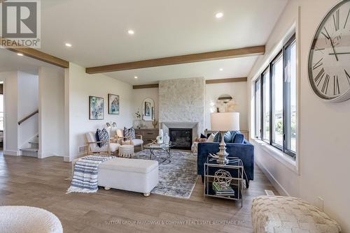 190 Timberwalk Trail, Middlesex Centre (Ilderton), ON - Indoor Photo Showing Living Room With Fireplace