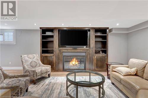 7 Jacob Gingrich Drive, Kitchener, ON - Indoor Photo Showing Living Room With Fireplace