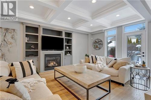 7 Jacob Gingrich Drive, Kitchener, ON - Indoor Photo Showing Living Room With Fireplace