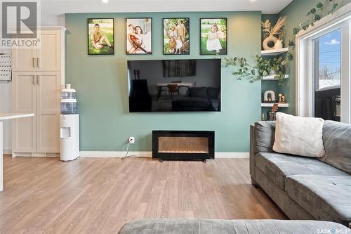 329 2Nd Street E, Saskatoon, SK - Indoor Photo Showing Living Room With Fireplace