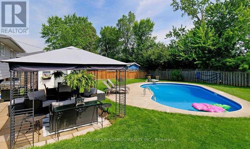 271 Cheltenham Road, Burlington, ON - Outdoor With In Ground Pool With Deck Patio Veranda With Backyard