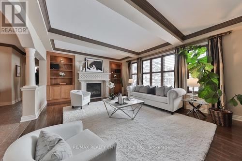 1208 Sienna Street, Mississauga, ON - Indoor Photo Showing Living Room With Fireplace