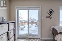 Entryway with light hardwood / wood-style floors - 