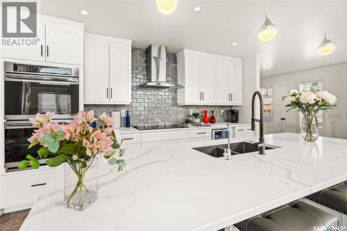 1130 Stadacona Street W, Moose Jaw, SK - Indoor Photo Showing Kitchen With Double Sink With Upgraded Kitchen