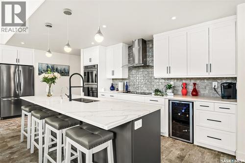 1130 Stadacona Street W, Moose Jaw, SK - Indoor Photo Showing Kitchen With Stainless Steel Kitchen With Double Sink With Upgraded Kitchen