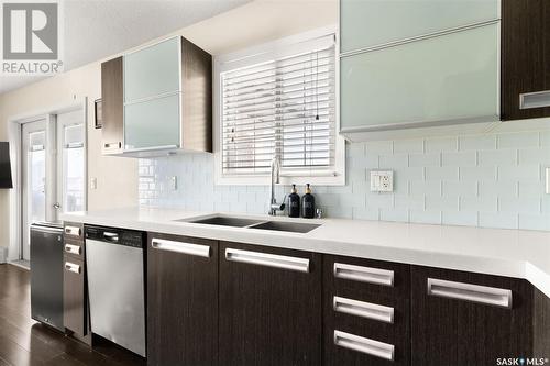 312 1640 Dakota Drive, Regina, SK - Indoor Photo Showing Kitchen With Double Sink With Upgraded Kitchen