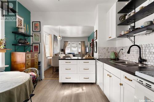 2155 Winnipeg Street, Regina, SK - Indoor Photo Showing Kitchen With Double Sink