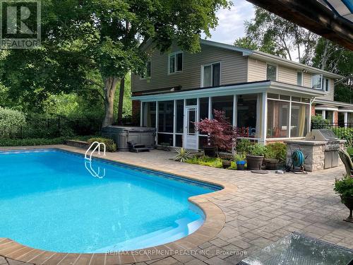 Summer Pool - 300 Shoreview Road, Burlington, ON - Outdoor With In Ground Pool With Deck Patio Veranda