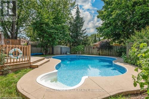 16 Beasley Crescent, Cambridge, ON - Outdoor With In Ground Pool With Deck Patio Veranda With Backyard