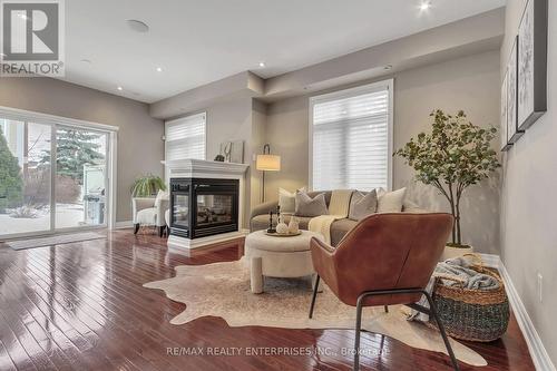 36 Compass Way, Mississauga, ON - Indoor Photo Showing Living Room With Fireplace