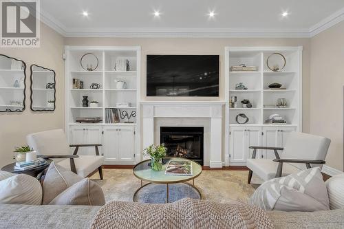 36 Compass Way, Mississauga, ON - Indoor Photo Showing Living Room With Fireplace