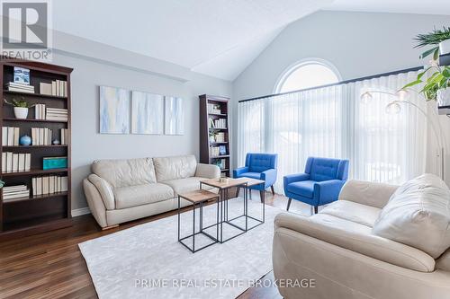 Bright and spacious living room w/ custom drapery - 855 Oakcrossing Road, London, ON - Indoor Photo Showing Living Room