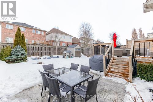 New stamped concrete patio in 2023 - 855 Oakcrossing Road, London, ON - Outdoor With Deck Patio Veranda With Exterior