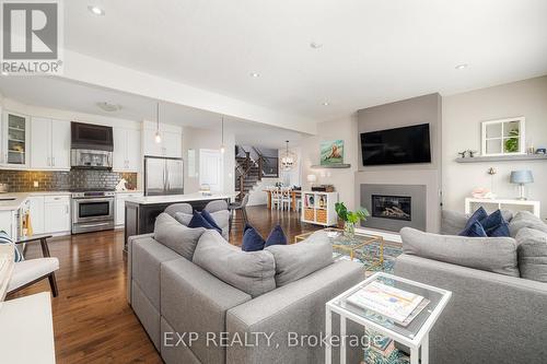 91 Valebrook Street, Kitchener, ON - Indoor Photo Showing Living Room With Fireplace