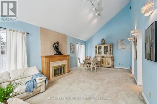 4143 Tapestry Trail, Mississauga, ON - Indoor Photo Showing Living Room With Fireplace