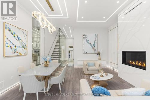 258 Northwestern Avenue, Ottawa, ON - Indoor Photo Showing Dining Room With Fireplace