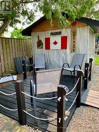 Deck behind shed - 