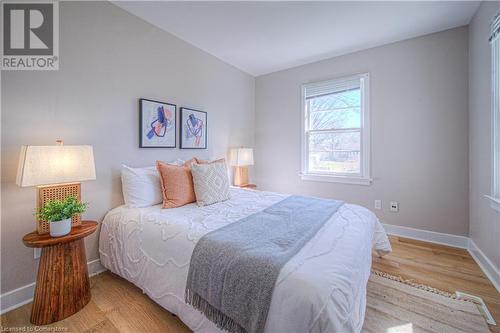 Bedroom with baseboards and wood finished floors - 153 Ballantyne Avenue, Cambridge, ON - Indoor Photo Showing Bedroom