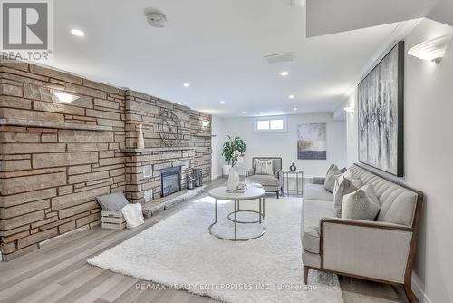 4050 Dunmow Crescent, Mississauga, ON - Indoor Photo Showing Living Room With Fireplace