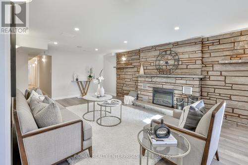 4050 Dunmow Crescent, Mississauga, ON - Indoor Photo Showing Living Room With Fireplace