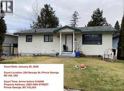 2365 OAK STREET  Prince George, BC V2L 2A2