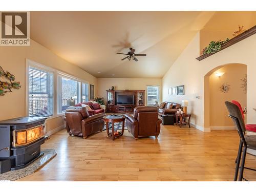 Vaulted living room - 3210 / 3208 Cory Road, Keremeos, BC 