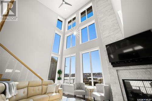 802 Groomes Vista Road, North Qu'Appelle Rm No. 187, SK - Indoor Photo Showing Living Room With Fireplace