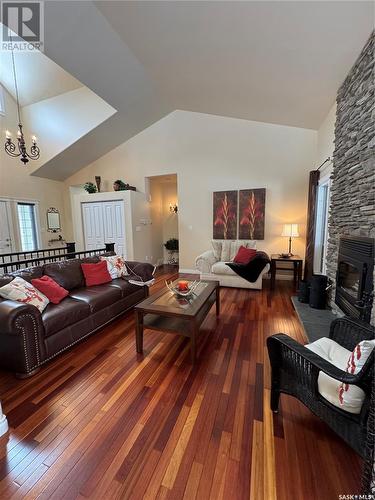 Haugen North 4.96, Hudson Bay Rm No. 394, SK - Indoor Photo Showing Living Room With Fireplace