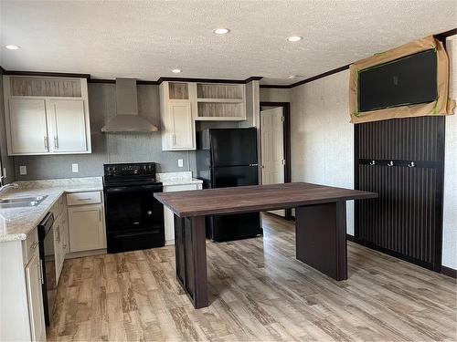 Included appliacnes - E10 1545 Main Street E, Swan River, MB - Indoor Photo Showing Kitchen With Double Sink