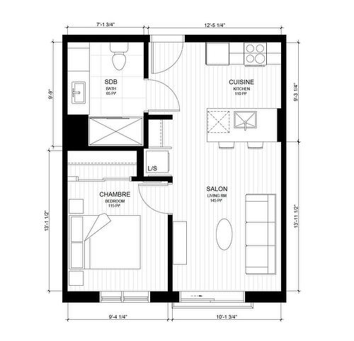 Plan (croquis) - 603-1140 Boul. Des Récollets, Trois-Rivières, QC - Other