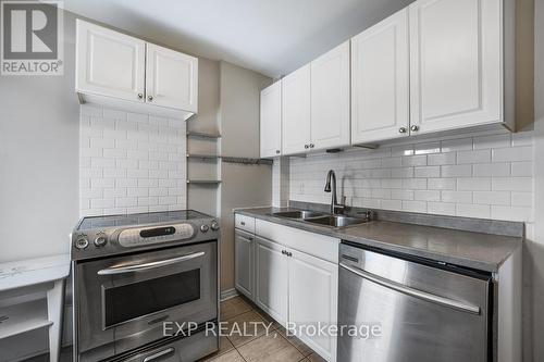 Upper - 129 Grant Avenue, Hamilton, ON - Indoor Photo Showing Kitchen With Double Sink