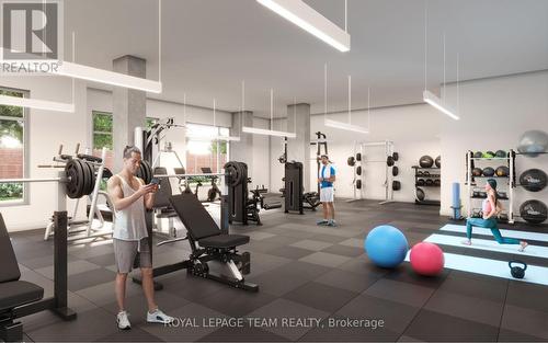 Gym Rendering - B402 - 1655 Carling Avenue, Ottawa, ON - Indoor Photo Showing Gym Room