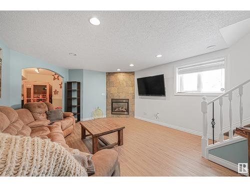 13006 141B Av Nw, Edmonton, AB - Indoor Photo Showing Living Room With Fireplace