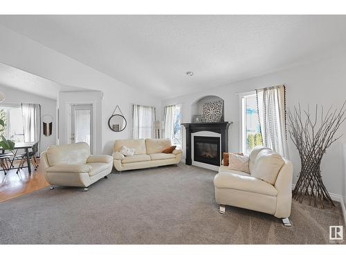 13006 141B Av Nw, Edmonton, AB - Indoor Photo Showing Living Room With Fireplace